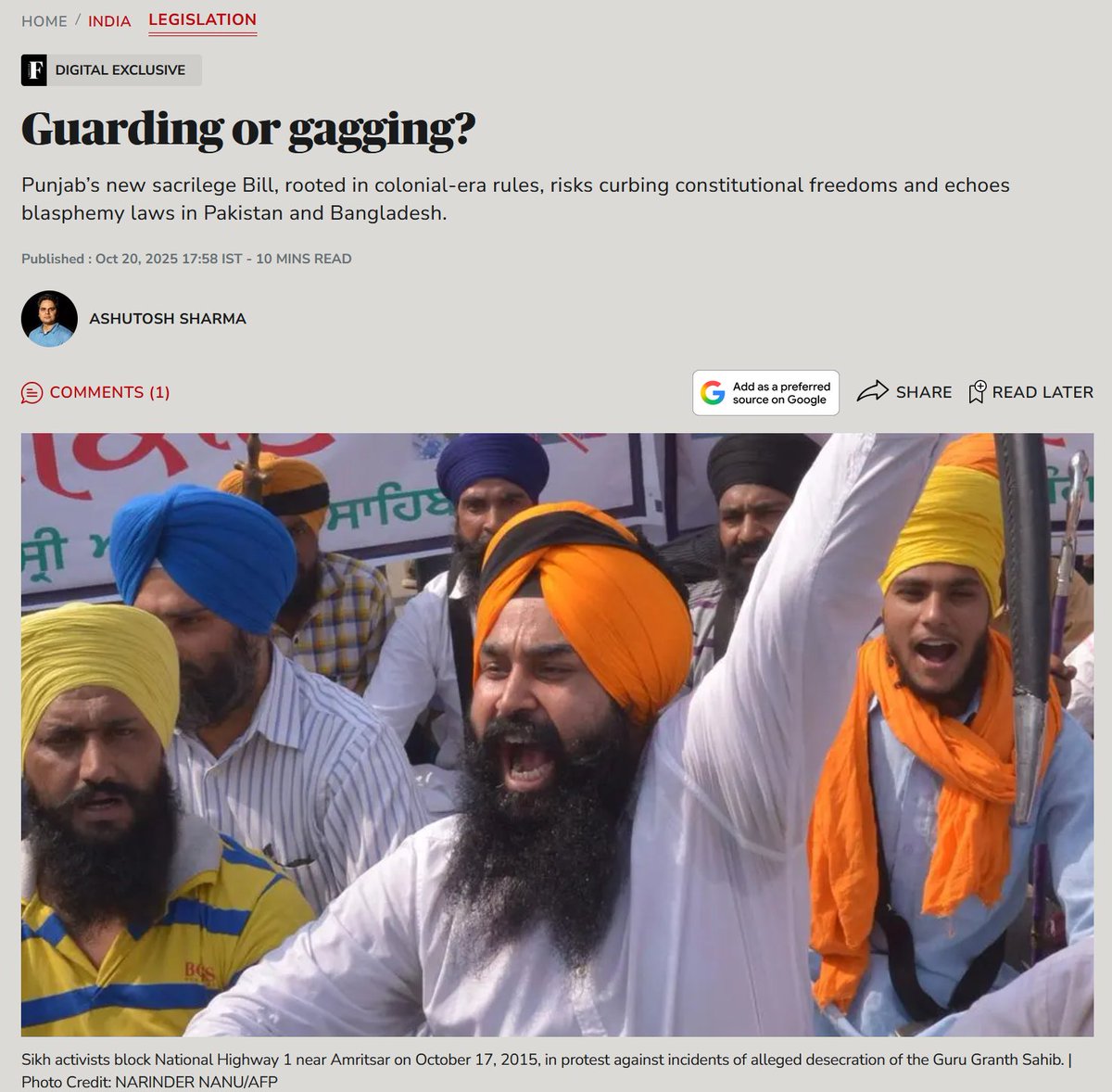 India should avoid the trap of blasphemy laws. We need to move forward. 

hindustantimes.com/cities/chandig…