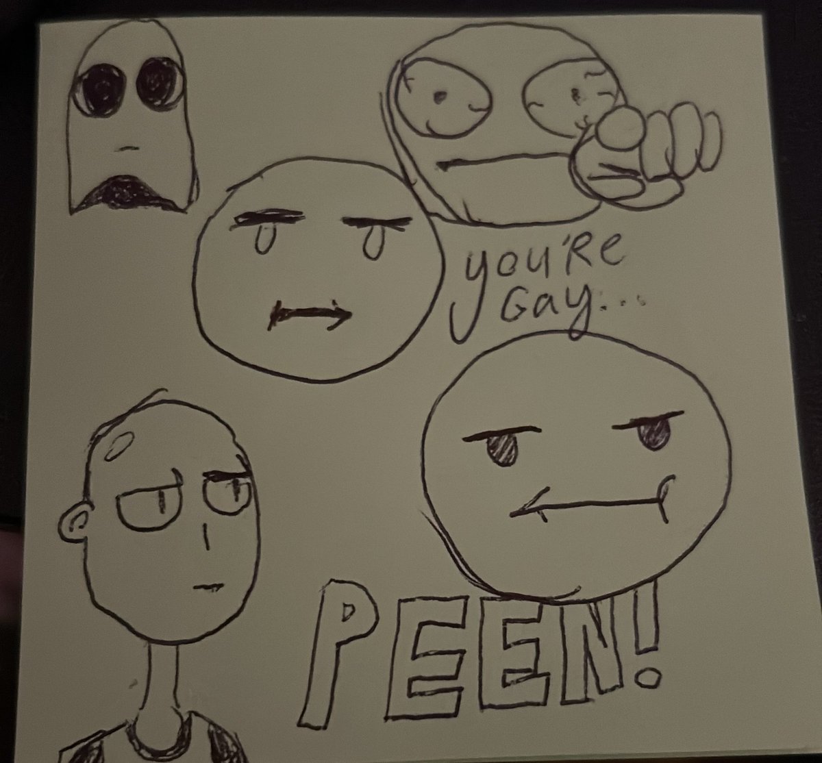 Galacticgarbag's tweet photo. Sticky note doodles https://t.co/kEZQPc2DID