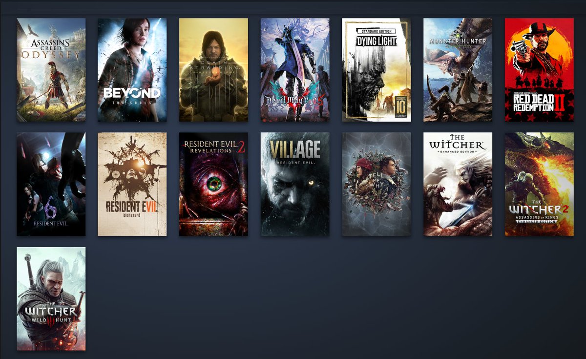 wheresmy_son's tweet photo. I might get executed for this, but here are the games i benched. give me a reason to play these games again!
i have 20~ hours on these so i barely progressed before deleting them.
#rdr2 #deathstranding #dmc5 #retwt #witchertwt #dyinglight https://t.co/xuKRgLxTED