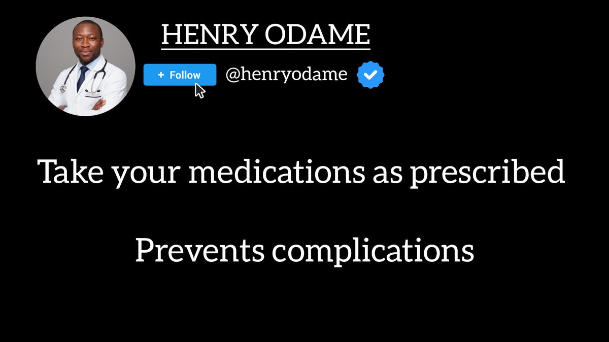 odame_henry's tweet photo. Take your medications as prescribed
➡ Prevents complications. #fyp #joybreakfastshow #citibreakfastshow https://t.co/xs1ByuwKIh