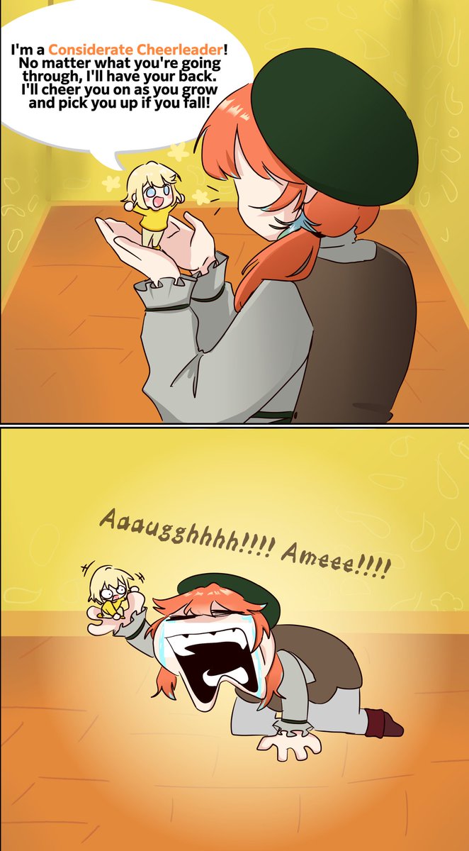 she'll have your back! she'll cheer you on as you grow and pick you up if you fall!
#KFPicasso #ameliart