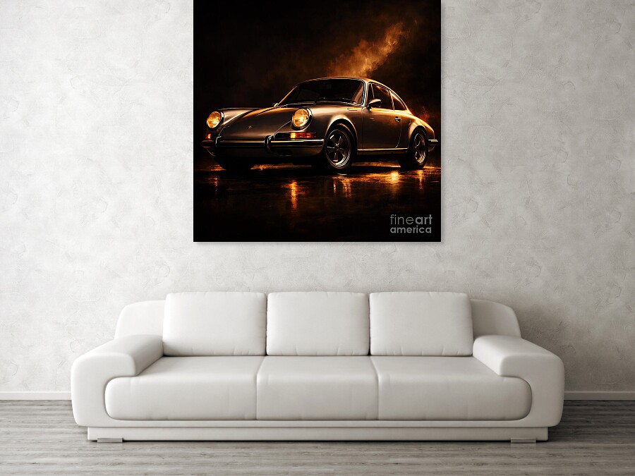 MacXever's tweet photo. Capture the timeless elegance and raw emotion of classic automotive design with this 'Vintage Porsche Sports Car in Dramatic Lighting' fine art poster. #Porsche #Porsche911 https://t.co/CVkaOVdFqH