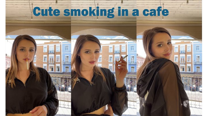 smoking_lady's tweet image. My #clip - Cute cafe with a cute smoking girl just sold! clips4sale.com/studio/186051/…