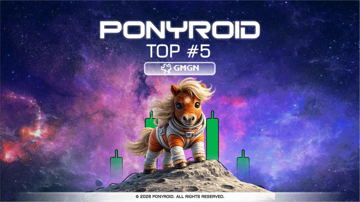 pony_roid's tweet photo. Another surprise just dropped 🔥
$Ponyroid now sitting at #5 on GMGN. This run is getting wild 🚀 https://t.co/icOyXIlDhq