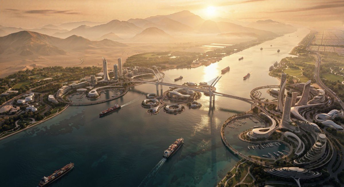 Dubai-based architecture firm Znera has imagined a new "strategic waterway" for the United Arab Emirates that would circumvent the Strait of Hormuz. According to Znera, the 'Strait of Union' maritime corridor would form a "national spine" enabling trade resilience, economic