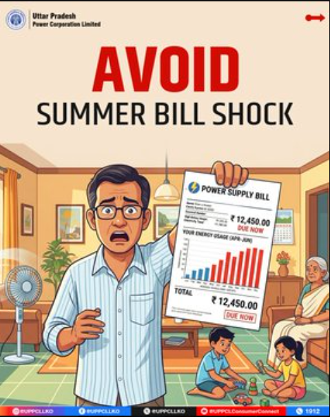 pvvnl_rampur's tweet image. #SummerTips
#BillAwareness
Summerheat can increase electricity usage but a little planning can make a big difference. Use appliances wisely, manage peak-time usage, and track your consumption regularly with the UPPCL Smart App.
@UPPCLLKO
@PVVNLHQ 
@aksharmaBharat
@ChairmanUppcl