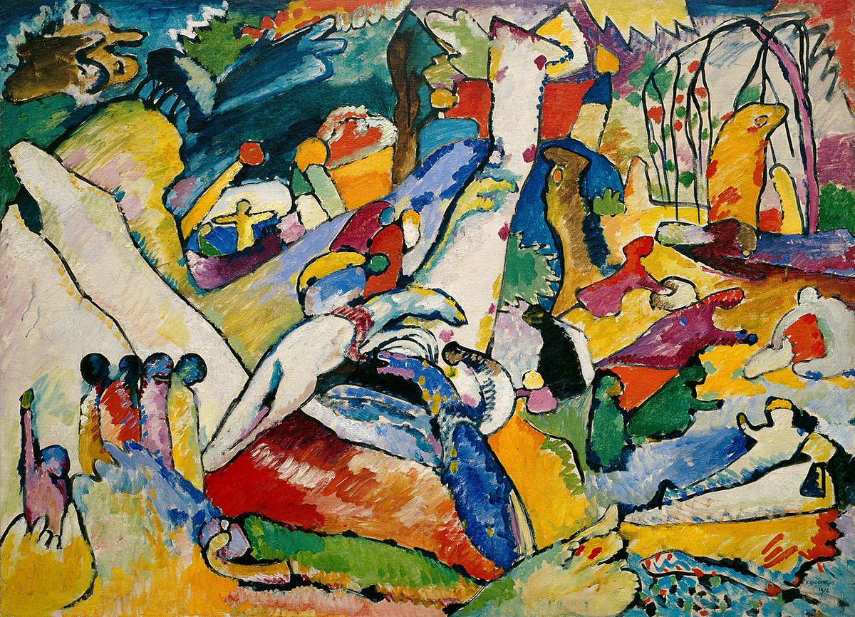 mipff's tweet image. Ich liebe das Bild "Skizze zu Komposition II" von Wassily #Kandinsky, das sich im Guggenheim-Museum in New York befindet, er malte es in den Jahren 1909 und 1910 in München.