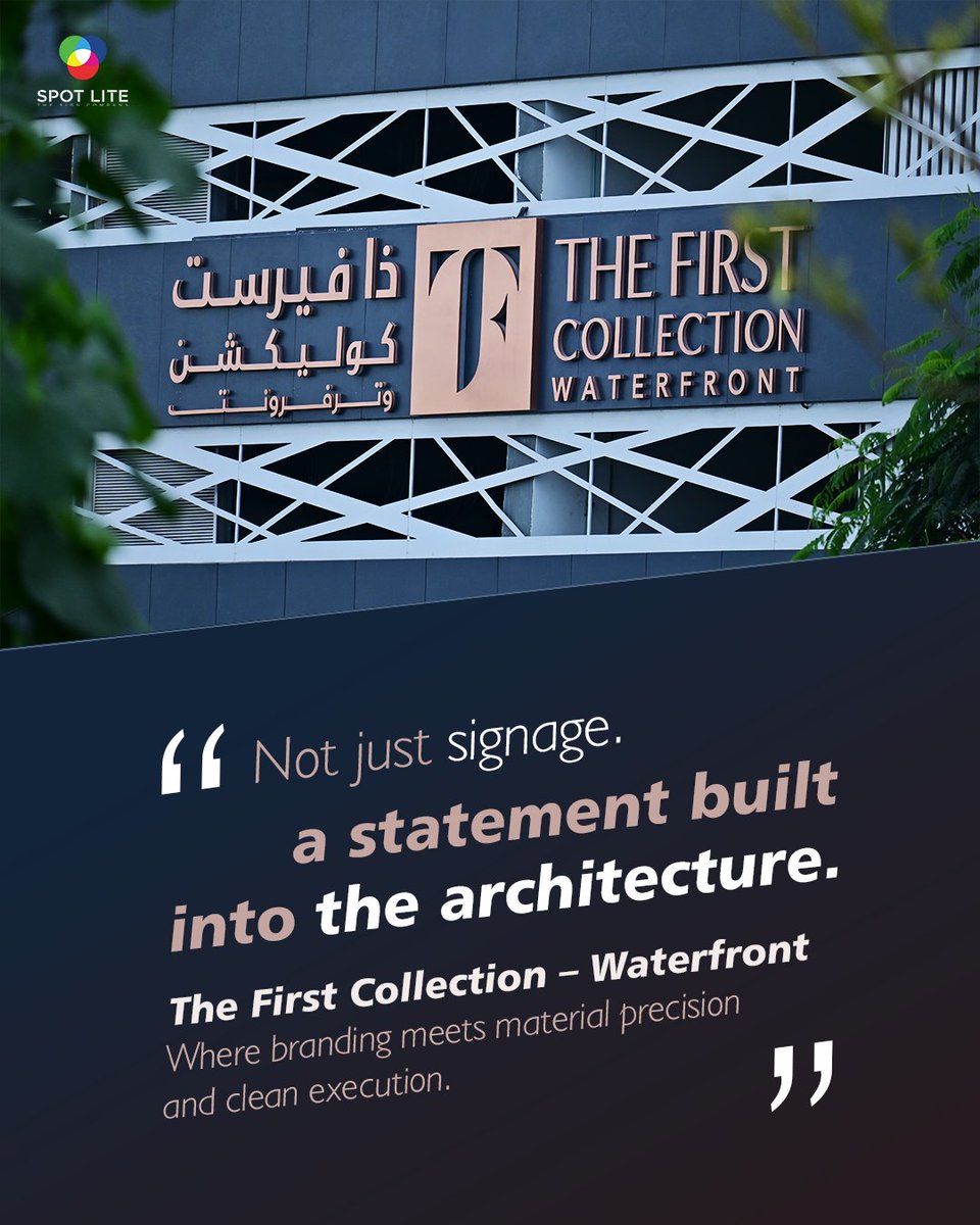 Spotliteuae's tweet image. Execution defines the outcome.

The First Collection – Waterfront.

#signage #dubai #branding