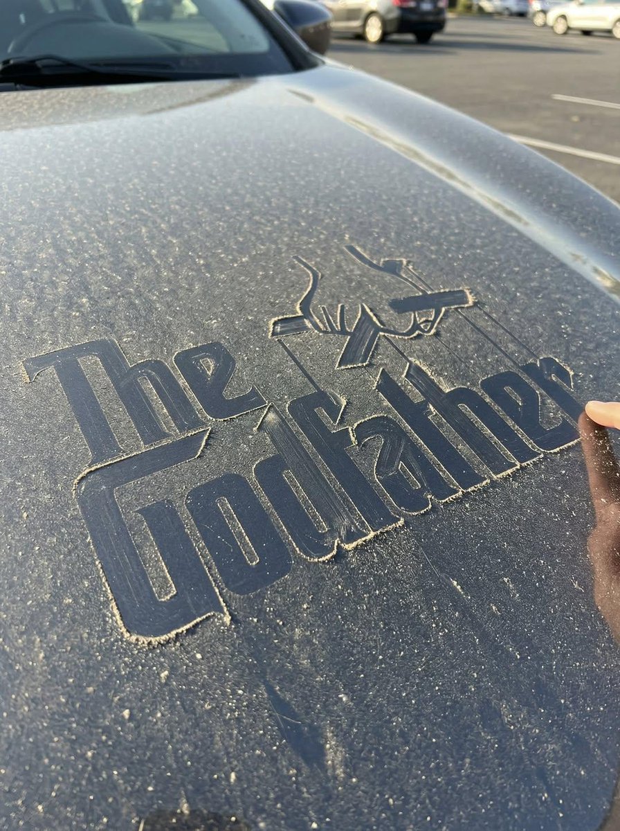 Goodmanprotocol's tweet image. Gemini Nano Banana 2

Prompt:
Transform the uploaded logo into a realistic outdoor scene where the logo silhouette is revealed by a hand wiping dust off a dirty car hood. The logo must keep its exact shape and proportions, appearing as if someone naturally traced it through a
