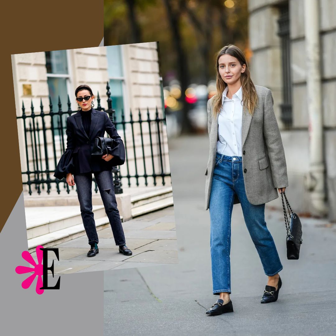 Estampas's tweet image. #Estampas | La clave del estilo casual para el trabajo está en los básicos: un blazer bien estructurado, jeans de corte recto y unos mocasines impecables. Comodidad y autoridad en un solo outfit. #Moda