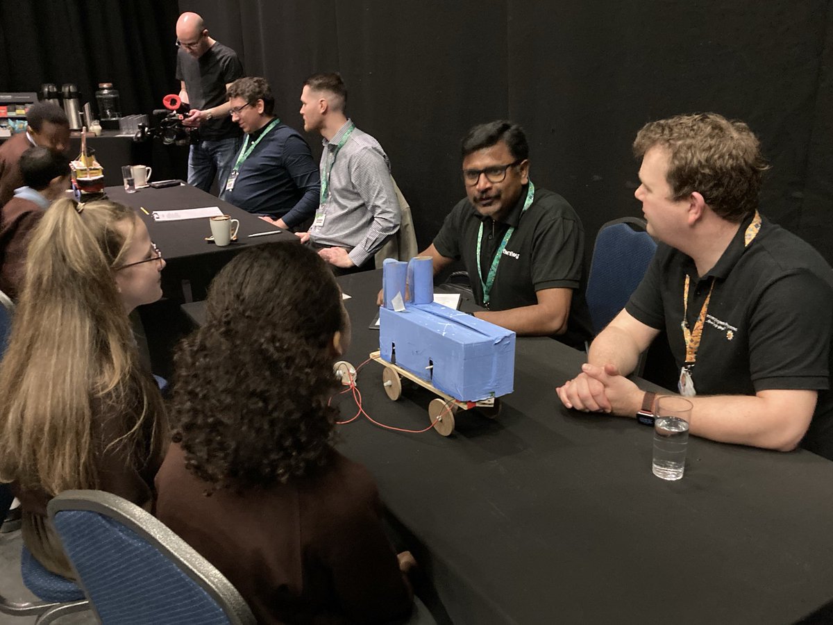 StClaresVoice's tweet image. At the Primary Engineering Celebration each group had an interview with an  engineer before demonstrating their vehicles. 
#primaryengineer #newskills #teamwork #havingfun