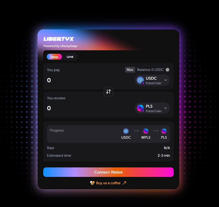 lowtempz's tweet photo. Limit orders change how markets behave

Instead of chasing price
orders sit and wait
That creates levels

Buy walls below
Sell walls above

@LibertySwapFi is introducing real structure to PulseChain https://t.co/YQK4tyP1Df