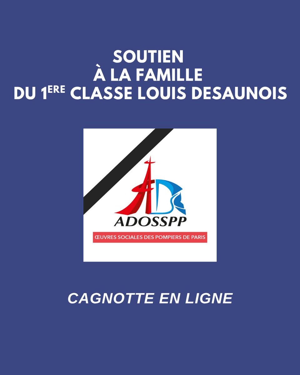 ADOSSPP's tweet photo. Nous avons la tristesse de vous faire part du décès du sapeur de 1ere classe Louis Desaunois, survenu le 16 avril 2026, hors service.

Notre association présente ses sincères condoléances à sa famille et s'associe à la douleur de ses camarades et de l’ensemble des @PompiersParis https://t.co/krmk78n4eP