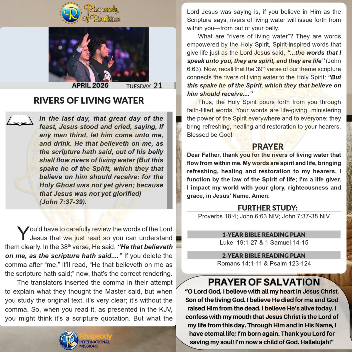 Charly001111's tweet photo. RIVERS OF LIVING WATERS 
#Rhapsody #RIN #loveworld https://t.co/a7E6gVSuFs