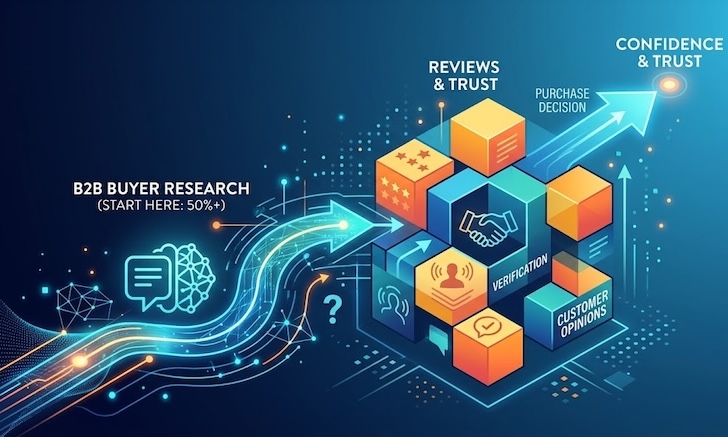 Czajkowski_G's tweet photo. Już ponad połowa kupujących oprogramowanie B2B zaczyna research od ChatGPT. Czy to oznacza, że wystarczy być w widocznym w Chacie AI? Nie jest to takie proste.

Jak się okazuje, kupujący nie ufają oni poleceniom AI na ślepo. Praktycznie wszyscy sprawdzają opinie o firmie przed zakupem.

Pojawiło się nowe badanie z którego wynika, że ponad połowa kupujących oprogramowanie B2B zaczyna dziś research od ChatGPT, nie od Google. Siedem miesięcy temu było to 29%. Teraz — 51%. Dane pochodzą z badania "G2" tysiąca kupujących oprogramowanie z marca 2026.

69% z nich zmieniło wybór dostawcy pod wpływem chatbota. Co trzecia osoba kupiła od kogoś, o kim wcześniej w ogóle nie słyszała. AI decyduje jakie oprogramowanie jest brane pod uwagę w procesie decyzyjnym. Albo twoja marka jest w tym równaniu, albo jej nie ma.

Pojawiło się też inne badanie, gdzie zapytano tysiąc konsumentów, co robią po tym, jak AI poleci im markę. Jak się okazało: 98% weryfikuje przed zakupem.
- 45% pierwsze co robi, to Google.
- 18% idzie na strony z recenzjami.
- Tylko 2% kupuje bez żadnego sprawdzenia.
Czyli efektywnie recenzje decydują o tym, czy klient kupi po tej rekomendacji.

Pisałem też kiedyś o badaniu "Bazaarvoice": 62% kupujących ufa rekomendacji AI siedem razy bardziej, gdy jest ona oparta na opiniach zweryfikowanych użytkowników.

Co z tego wynika:
- Chatboty AI już zmieniły ścieżkę zakupu w B2B. Widoczność firmy w ChatGPT w niektórych branżach już zaczyna być ważniejsza od wyników organicznych w Google na frazy produktowe.
- W SEO jedną z najważniejszych fraz staje się: nazwy Twojej firmy. To co się tam znajdzie będzie kluczowe do finalizacji transakcji. Sprawdź jak te wyniki wyglądają i upewnij się, że są tam opinie i artykuły budujące zaufanie.
- W czasach gdy AI pomaga odkrywać firmy, to opinie klientów budują zaufanie. Warto mieć strategię ich pozyskiwania.