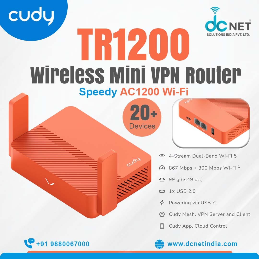 dcnetindia's tweet image. Travel Smart with the Cudy TR1200 Orange WiFi  Mini VPN  Router 

💼 𝐄𝐱𝐜𝐥𝐮𝐬𝐢𝐯𝐞 𝐎𝐟𝐟𝐢𝐜𝐢𝐚𝐥 𝐂𝐮𝐝𝐲 𝐌𝐚𝐬𝐭𝐞𝐫 𝐃𝐢𝐬𝐭𝐫𝐢𝐛𝐮𝐭𝐨𝐫

📞 For more info: +91 9880067000
🌐 Visit: dcnetindia.com/product/tr1200/

#CudyWiFiRouter #Networking #TechIndia #WirelessRouter