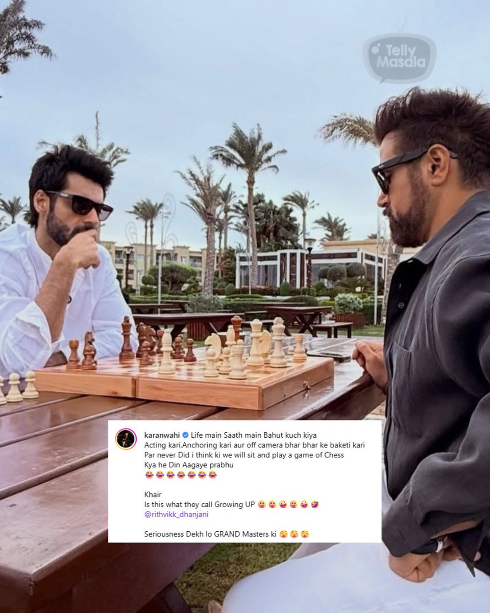 tellymasala's tweet image. Karan Wahi opened up about his evolving friendship with Rithvik Dhanjani, sharing fun and candid moments. From casual bonding to unexpected activities like playing chess, their camaraderie keeps surprising fans.

#KaranWahi #RithvikDhanjani #FriendshipGoals #Bonding #tellymasala