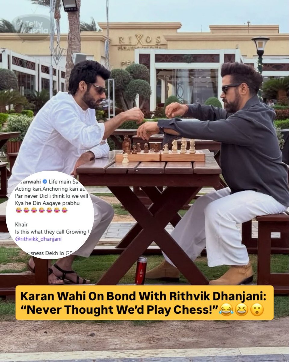 tellymasala's tweet image. Karan Wahi opened up about his evolving friendship with Rithvik Dhanjani, sharing fun and candid moments. From casual bonding to unexpected activities like playing chess, their camaraderie keeps surprising fans.

#KaranWahi #RithvikDhanjani #FriendshipGoals #Bonding #tellymasala