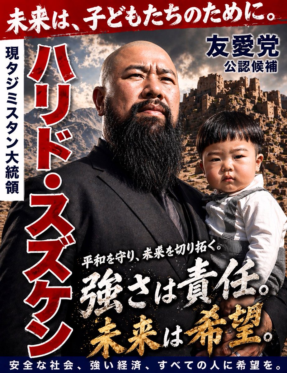 大統領2期目に向けて動き出しました！！
国民の皆さん！ハリド・スズケンに清き一票を！

比例は友愛と！

#LESMOT 
#タジミスタン国民と繋がりたい