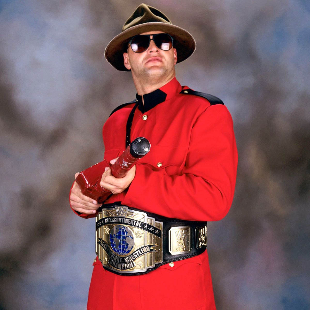WWFWrestling1's tweet image. Intercontinental Champion of the day: The Mountie - Won the Intercontinental title on January 17, 1992. His title reign lasted only 2 days. 🏆 #WWF #WWE #JacquesRougeau #TheMountie