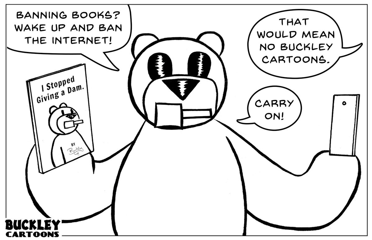 BuckleyCartoons's tweet image. #BannedBooks #Internet #WakeUp #Cartoon #Beaver