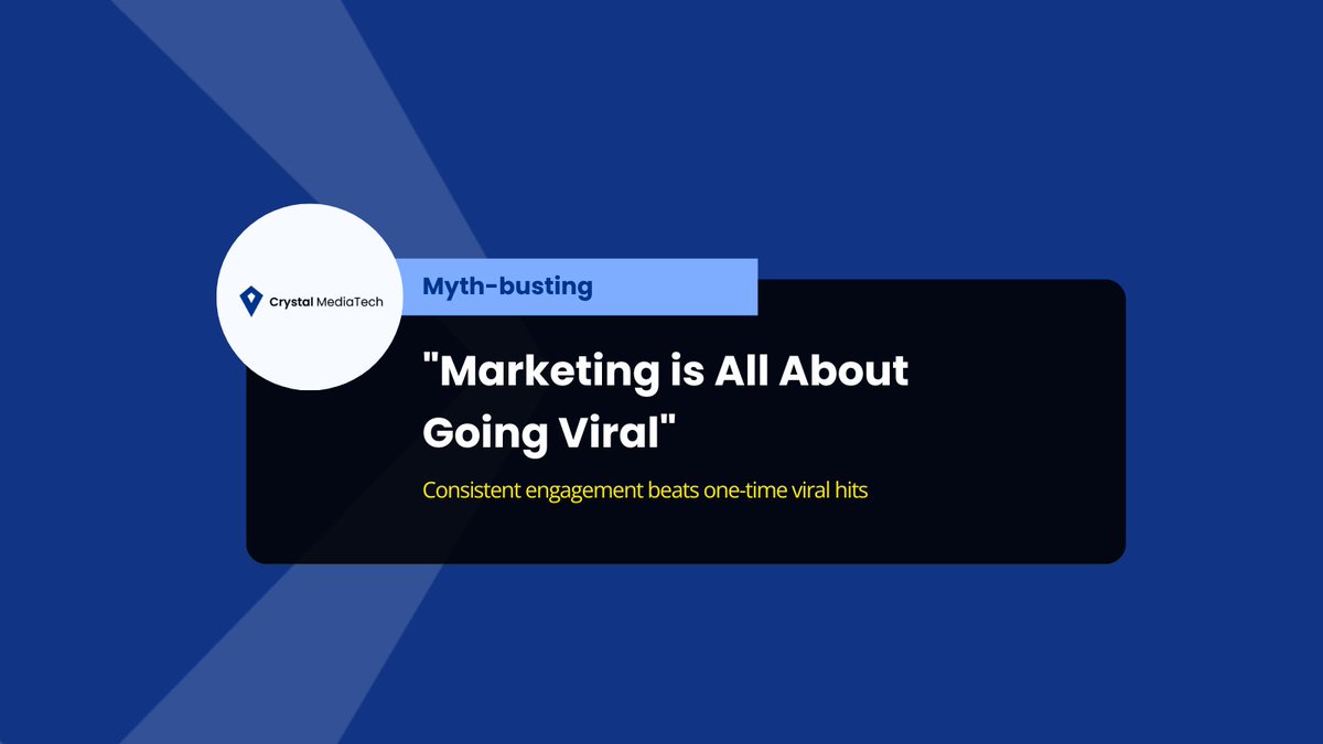 CrystalMTech's tweet photo. Marketing is not virality. Brands with steady content strategies see 60% higher customer retention than those chasing viral trends. https://t.co/PVdnueNrLv