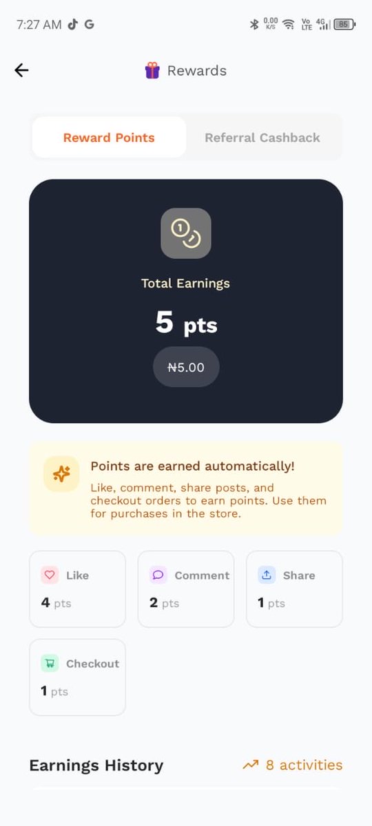 imao_app's tweet photo. I thought it was a scam till I got 5% off + cashback + points just for engaging 😭 I’m not capping. Go see for yourself. Download imao https://t.co/1rdcMPj4mV