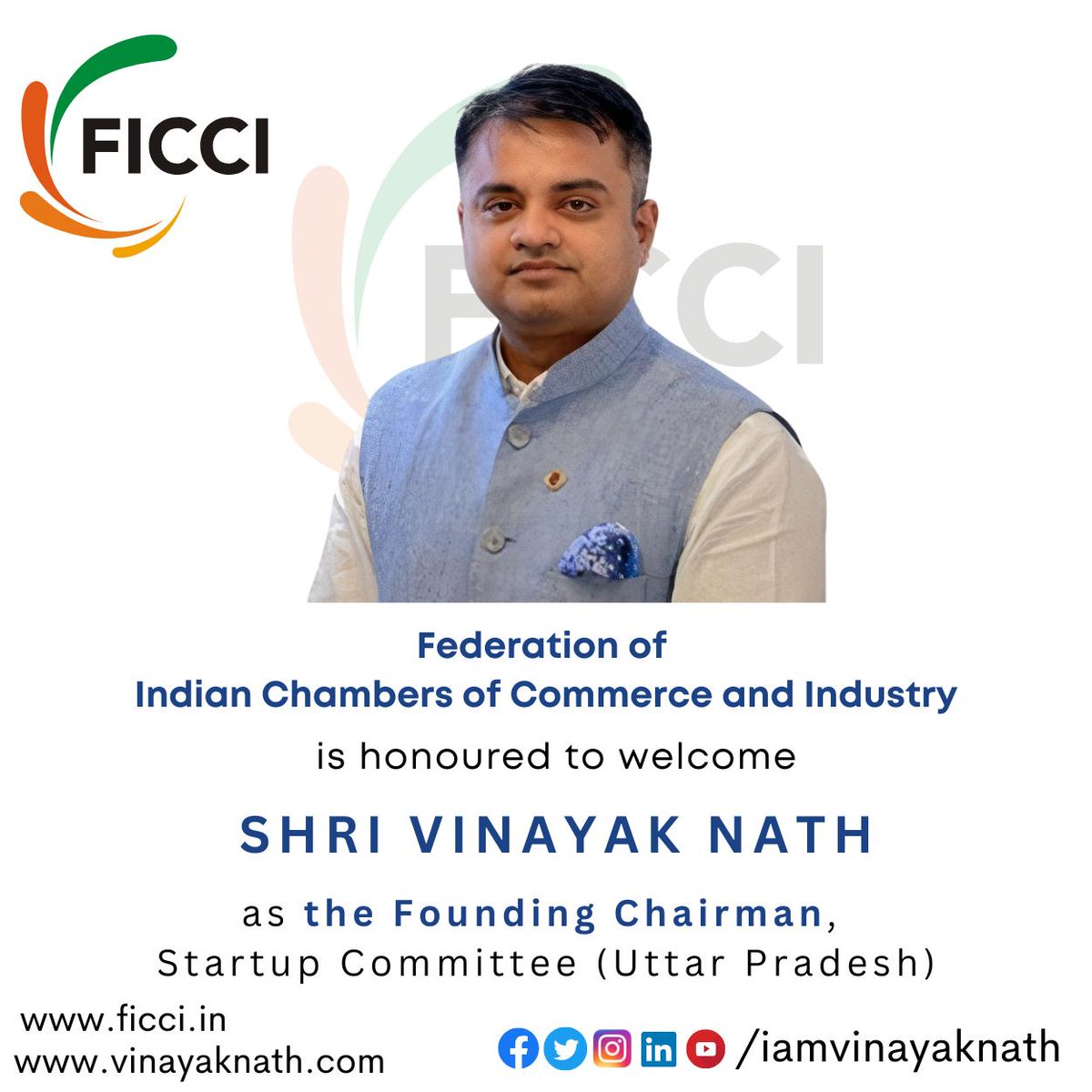 iamvinayaknath's tweet image. Humbled to be appointed the #firstchairman (#founding) Chair, #Startup Committee, @ficci UP

#Mentoring #Funding #Growth #StartupEcosystem