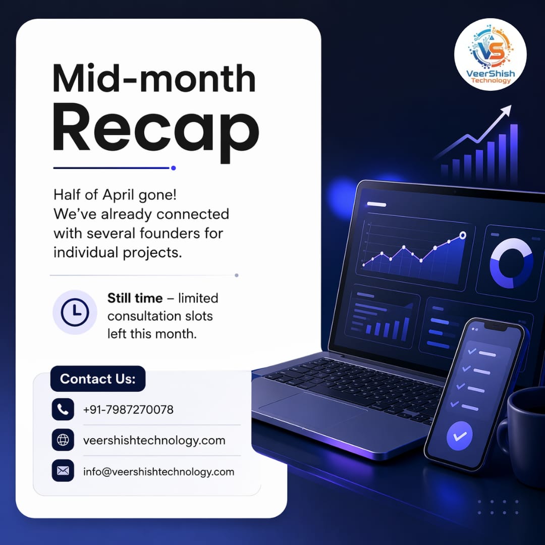 VeershishI74899's tweet image. April Momentum Unlocked: Limited Slots Left for High-Growth Founders
Contact Us:
📞 +91-7987270078
🌐 veershishtechnology.com
✉️ info@veershishtechnology.com

#StartupIndia #TechConsulting #DigitalGrowth #FoundersJourney #BusinessScaling #InnovationMatters #TechPartner
