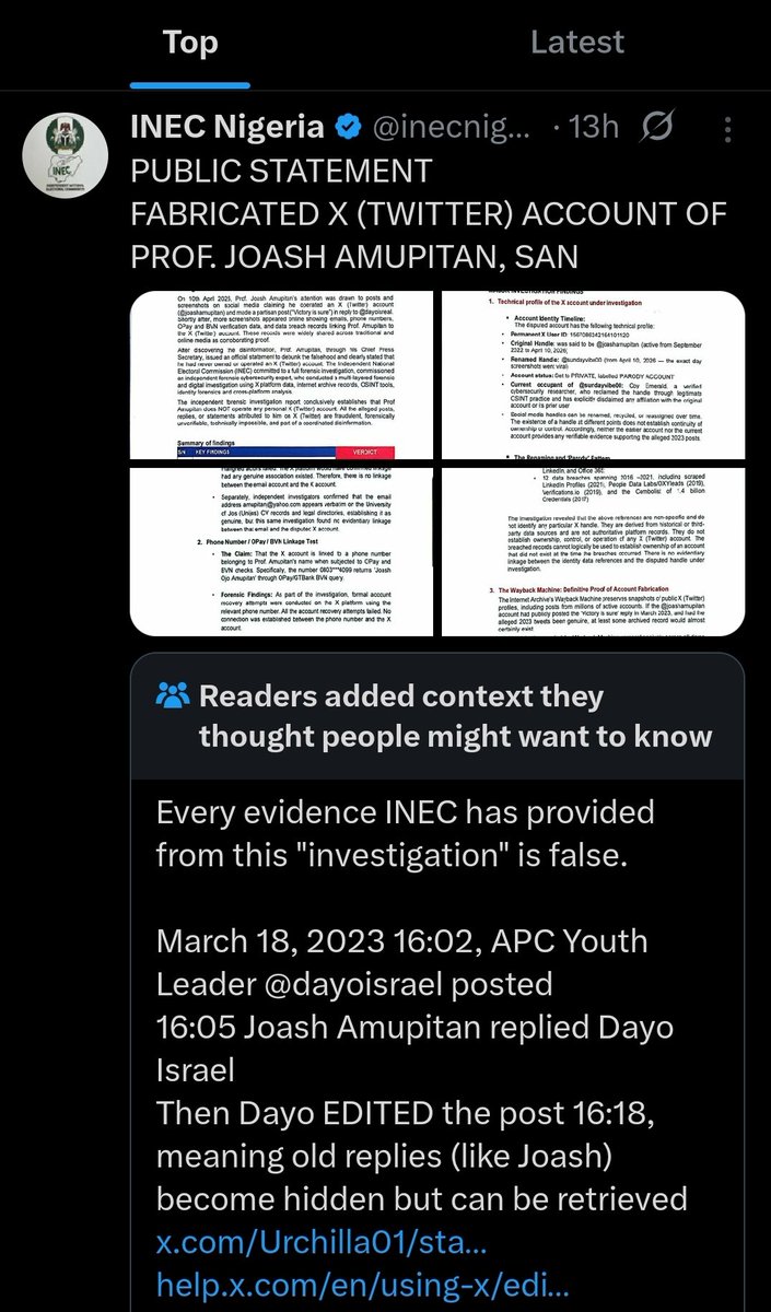 ikangbo_gabriel's tweet photo. @elonmusk  thank you for @CommunityNotes  ahhhh @inecnigeria  but whyyyyy ahhh https://t.co/ahXZmutzSv