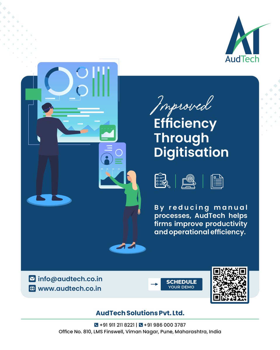 AudTech_in's tweet image. @AudTech_in helps firms improve efficiency by reducing manual processes and enabling a more structured, digitised audit workflow.

To know more:

📞 +91 91121 18221 | +91 98600 03787
🌐 audtech.co.in
📅 Schedule your demo bit.ly/49y0hEK
 
#audtech #ca #cpa