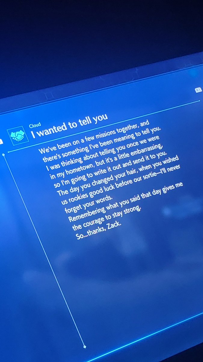 Starouwu's tweet image. A letter from Cloud to Zack 🥹🩵💙
#FF7 #Cloud #Zack