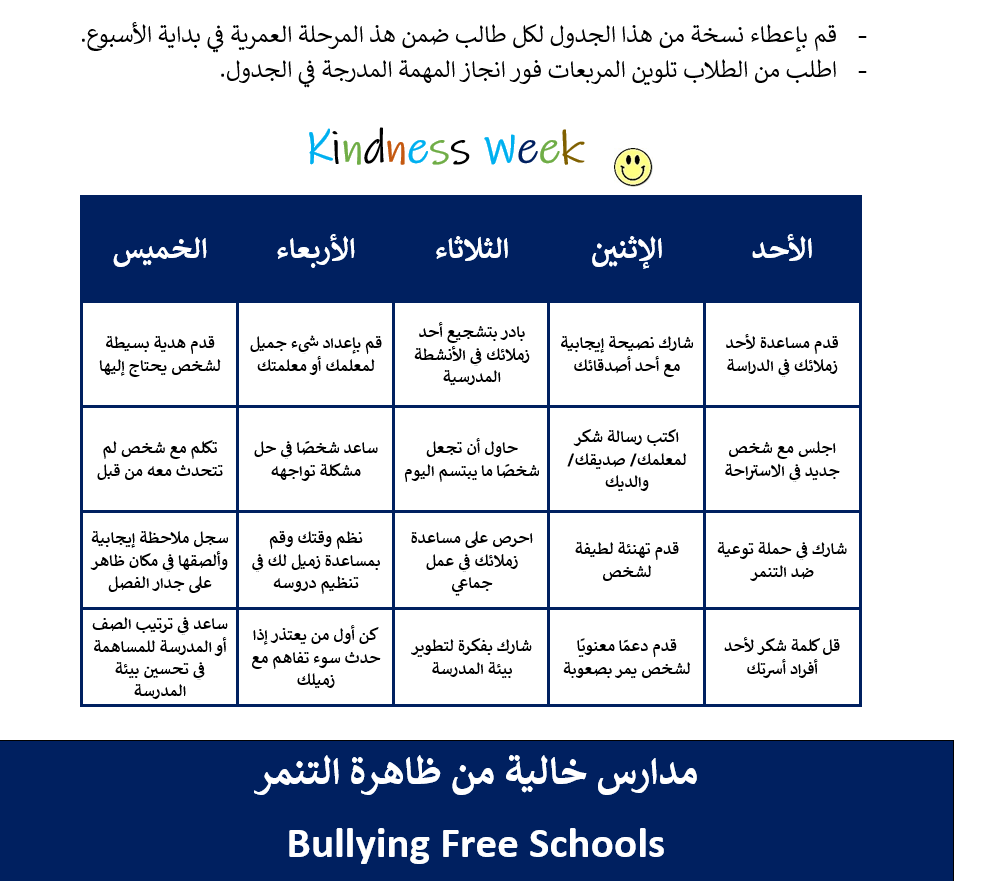 obzschool's tweet photo. بداية تهديكم ادارة برنامج وخدمات الصحة المدرسية التحية وأطيب الأمنيات 
بمناسبة تفعيل حملة مدارس خالية من التنمر وبهدف تعزيز صحة أبنائنا الطلبة وتقديم التوعية الصحية لأكبر شريحة ممكنة من افراد المجتمع المدرسي يسعدنا مشاركتكم في تفعيل هذا النشاط https://t.co/YMV2694PCh