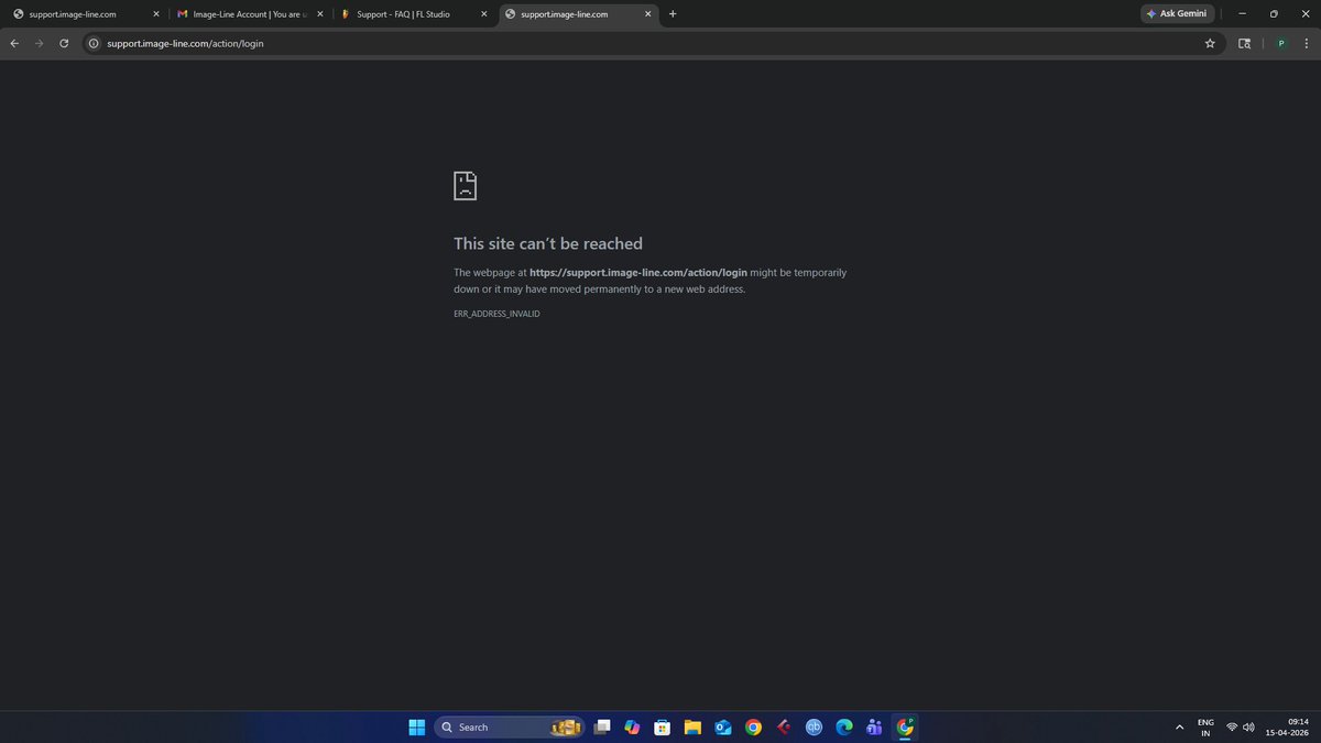 Shriomattri's tweet image. @Image_Line   @FL_Studio @FLStudioMobile 

Love how my paid FL Studio works on 2 systems but refuses on my studio PC 🙂

Even better, your support site doesn’t open (ERR_ADDRESS_INVALID).

6 days, no reply. Work stuck.

Great experience so far.

#FLStudio