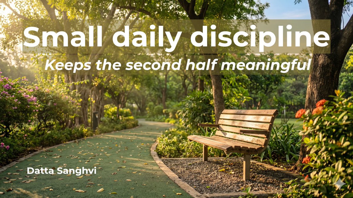DattaSanghvi's tweet image. Decades of teaching taught me: Success isn't about being the smartest/fastest. It's about showing up everyday-even when you don't feel like it. Persistence beats talent when talent doesn't persist.
What's 1 small thing you're going to show up for today?#LifeLessons #NeverGiveUp