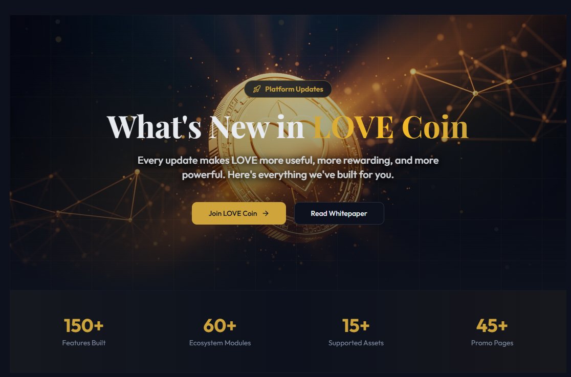 lovecoinsolmeme's tweet photo. 🌌 What's New in LOVE? We're constantly evolving the LOVE ecosystem to bring you more value, deeper connections, and real-world impact. ✨

Discover our latest advancements, from enhanced communication tools to strategic wealth management and regenerative farming.

Dive in: https://t.co/uAb6zQvcAw

#LOVECoin #Web3 #Updates #EcosystemGrowth #Innovation https://t.co/UiaNgZ5jmQ