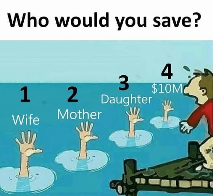 wthzuni's tweet image. Who would you save test your mind heart #puzzle #challange #test #exam