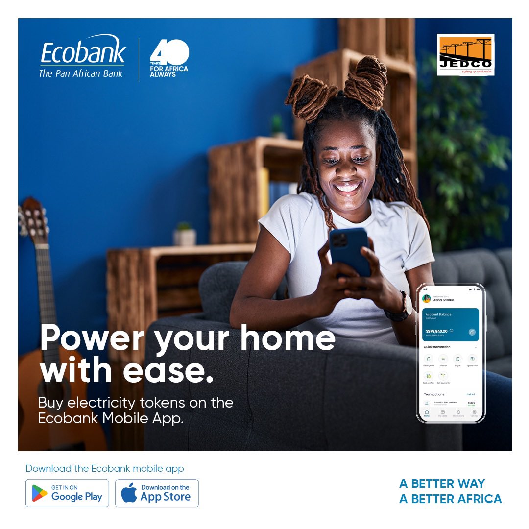 ecobanksouths's tweet image. Lighting up your home has never been this easy.
With the Ecobank Mobile App, you’re just a few taps away from instant electricity tokens anytime you need them.

#abetterway #Mobileapp #ecobank