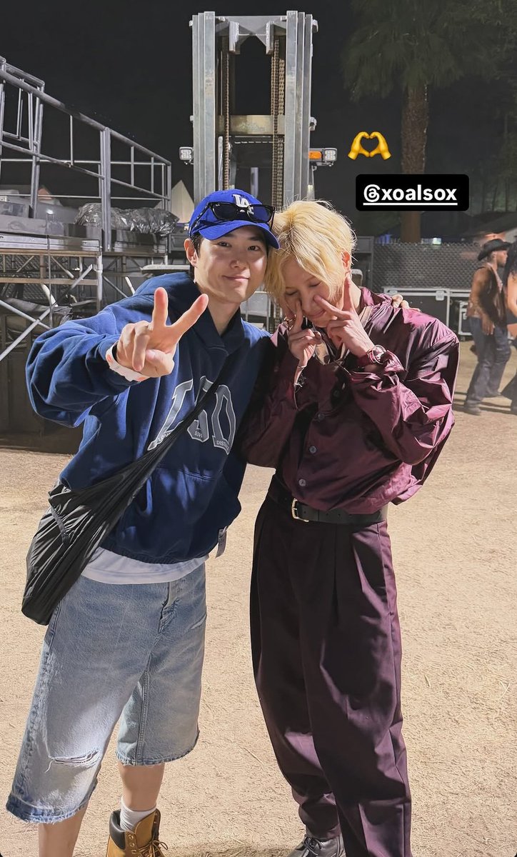 SUHO WITH TAEMIN AT COACHELLA