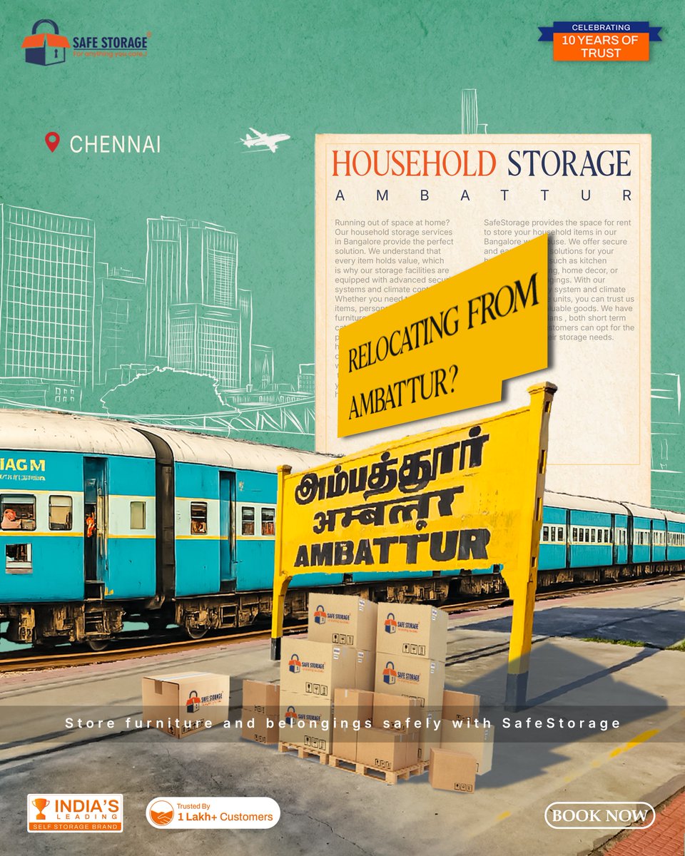 SafeStorage_In's tweet photo. Relocating from OMR Sholinganallur / Ambattur / Velachery in Chennai?

Store your furniture &amp; belongings safely with SafeStorage!

✔ Secure storage
✔ Flexible plans
✔ Easy pickup &amp; delivery

👉 Book now

@SafeStorage_In @X #Chennai #OMRSholinganallur #Ambattur #Velachery https://t.co/1QNwyEgfyE