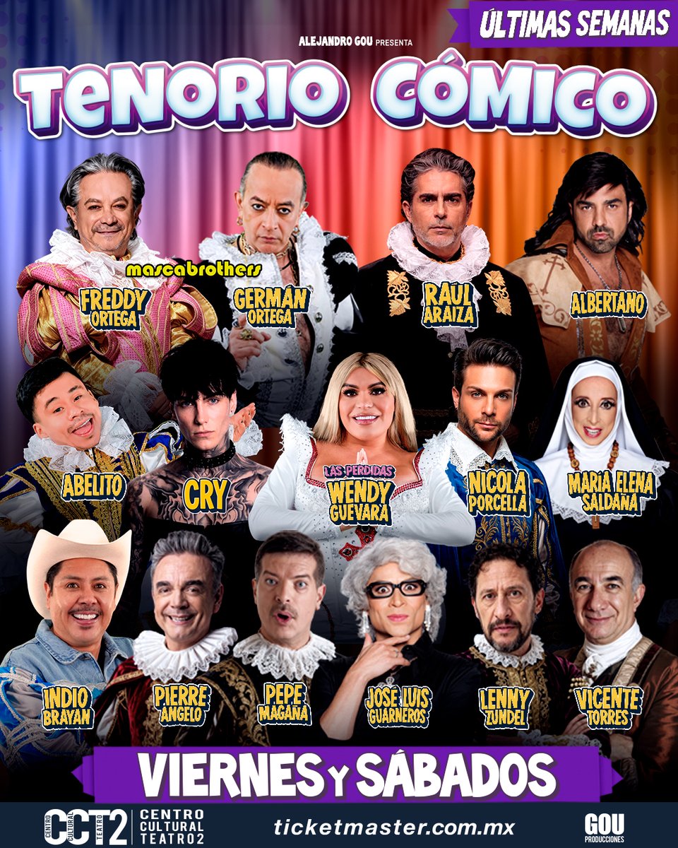 Popkinema's tweet photo. 🎭 #Teatro | Últimas funciones de #ElTenorioCómico en el #CCT2 https://t.co/QT8VWueh3e
