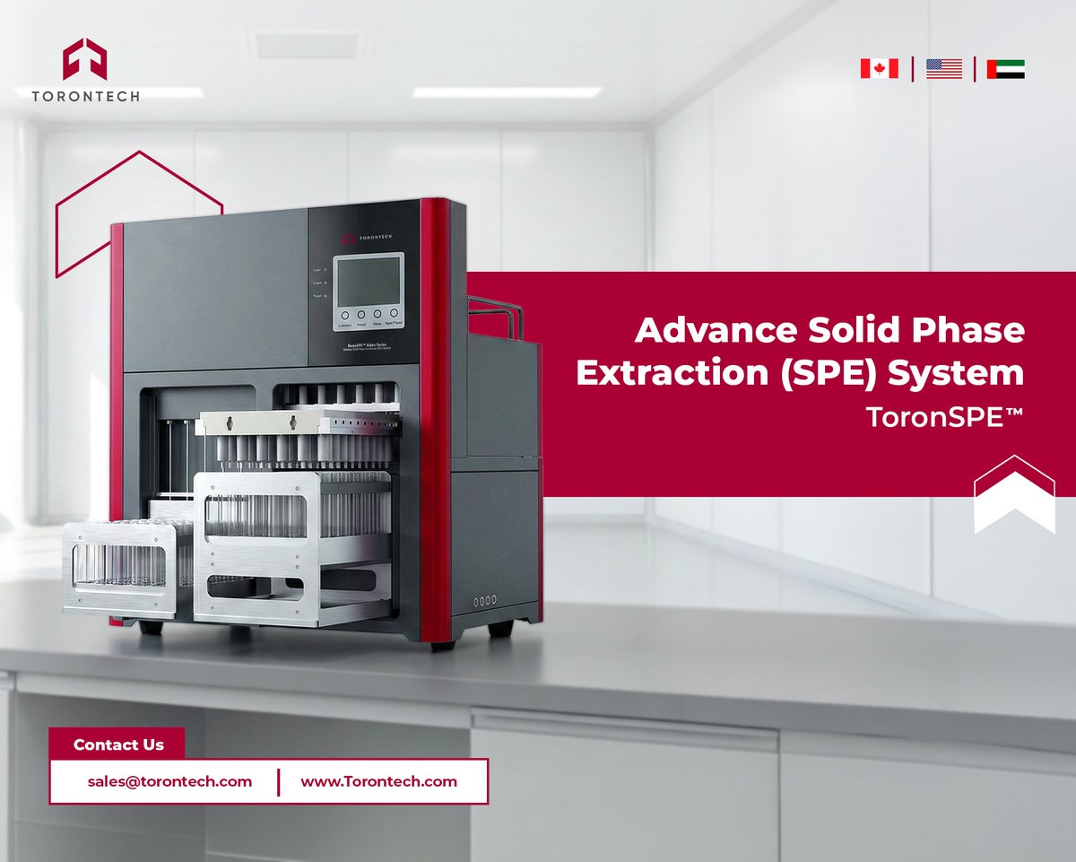Torontech's tweet image. Torontech Advance Solid Phase Extraction (SPE) System delivers precise, automated sample prep for consistent, reliable results and improved lab efficiency.

🔗torontech.com/product/advanc…
📩 info@torontech.com

#AnalyticalChemistry #PharmaTesting #LabEquipment #Torontech