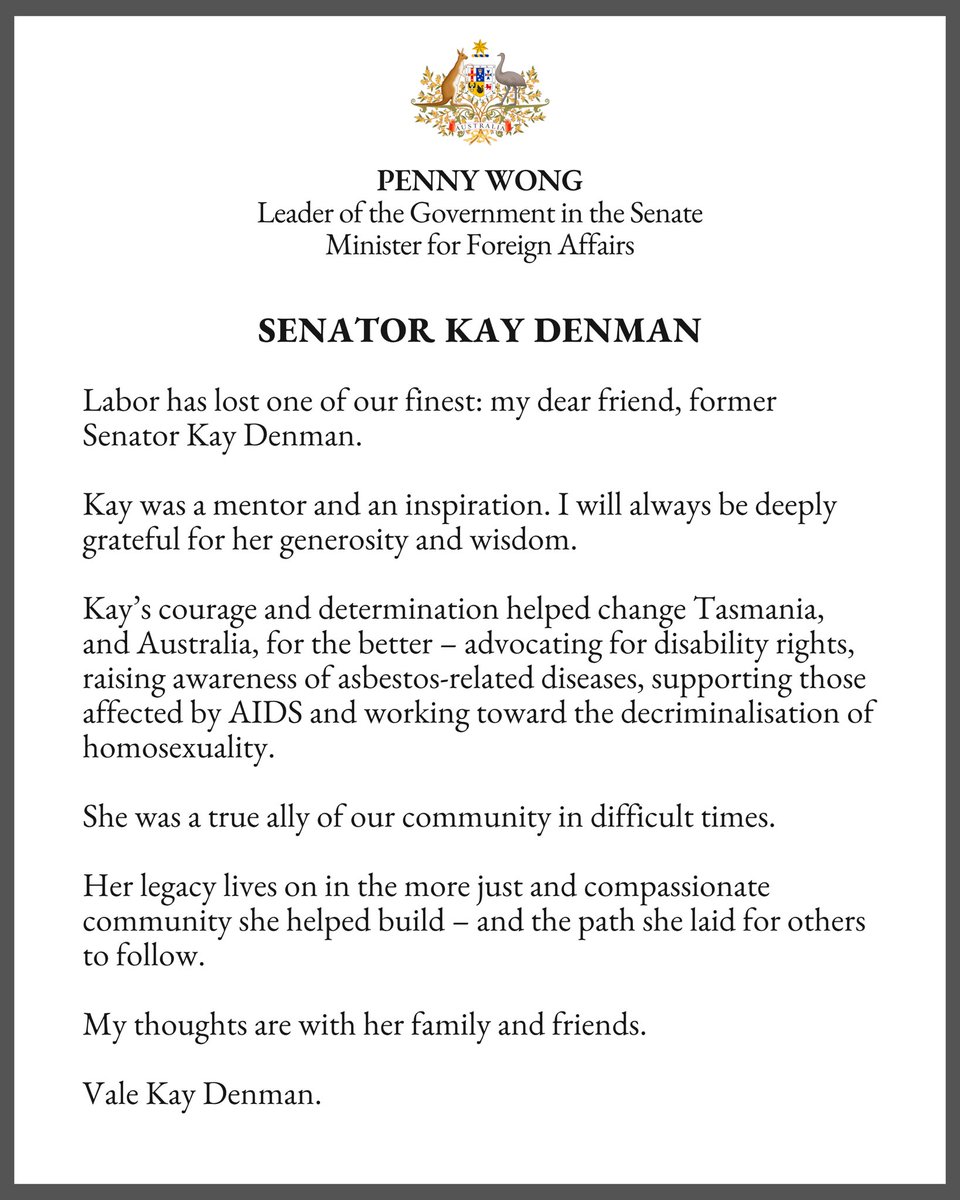 Senator Penny Wong tweet media