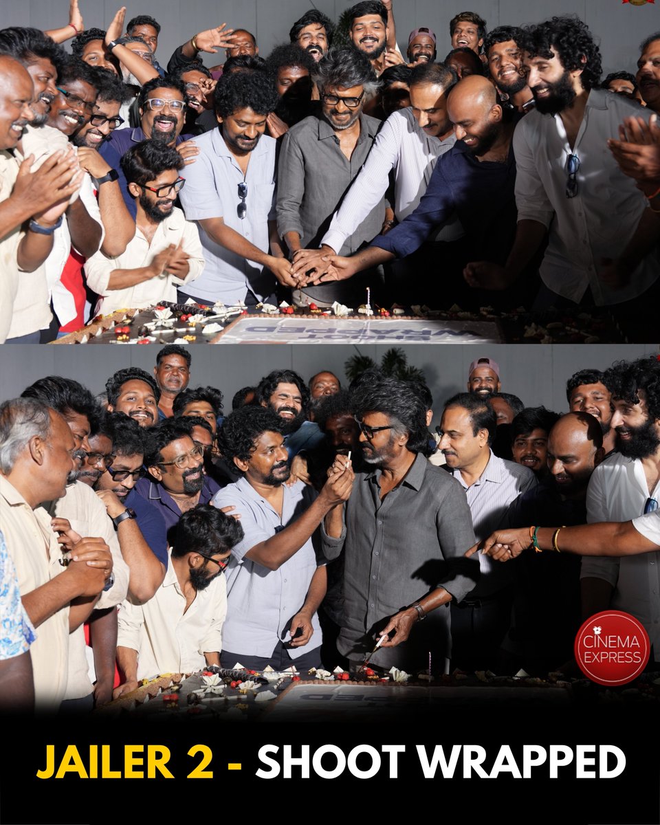 XpressCinema's tweet photo. JAILER 2 - Shoot Wrapped💥🔥| #CinemaExpress
#Jailer2 #Shootwrapped #Rajinikanth #Nelson #anirudhravichander #Superstar https://t.co/gEkpP5C8pv