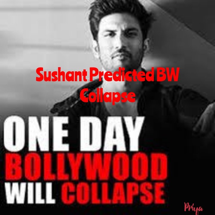 𝗧𝗟 𝗙𝗼𝗿 𝗧𝗼𝗱𝗮𝘆
𝗔𝗽𝗿𝗶𝗹 𝟮𝟭// 9/26
Sushant Predicted BW Collapse
We urge Central Bureau of Investigation to examine the case with utmost diligence. We firmly believe that <a href="/CBIHeadquarters/">Central Bureau of Investigation (India)</a> will conduct a fair and unbiased investigation.
Why is there still no closure