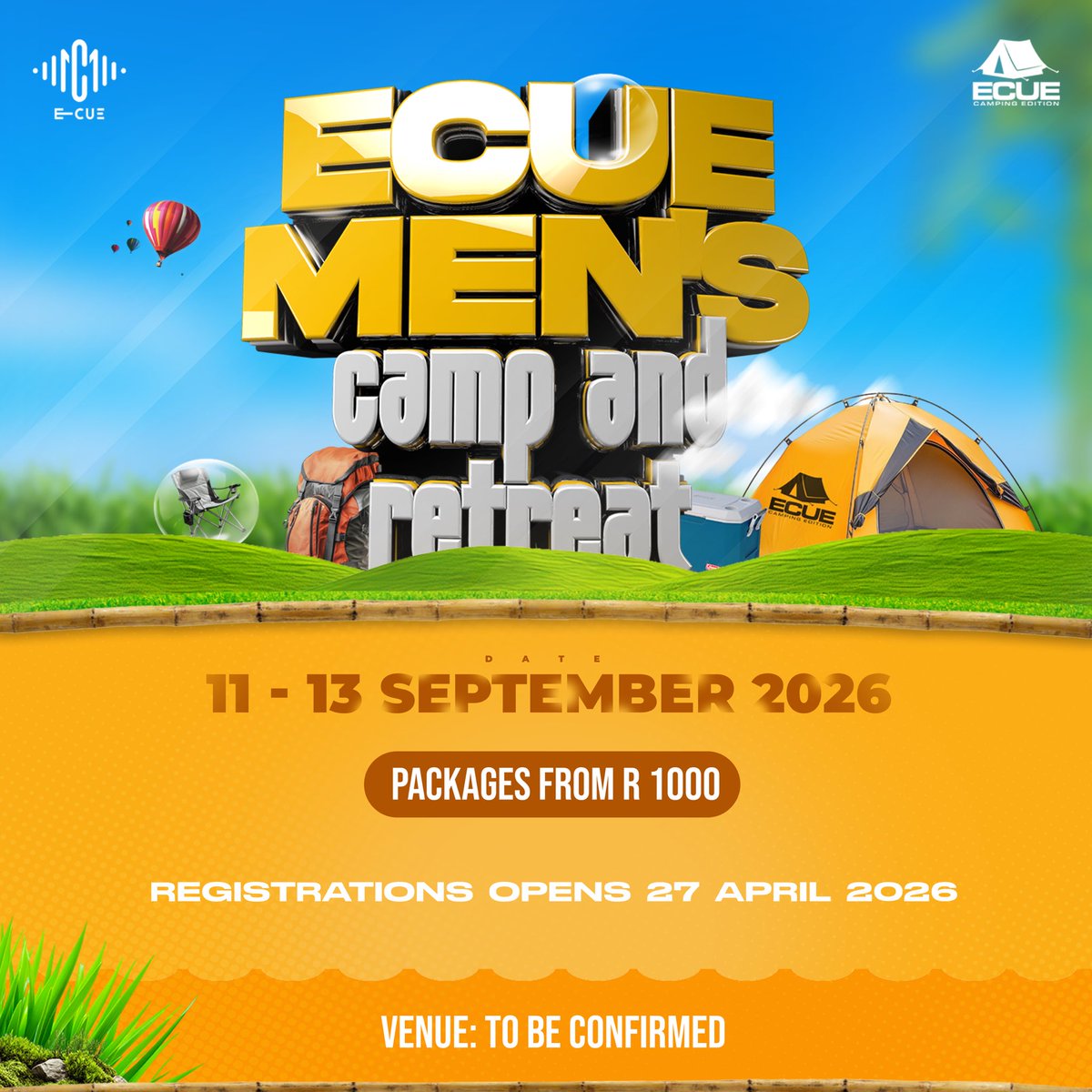 Chymamusique's tweet photo. Next men’s camp date announced:

Registrations start from the 27th April 2026
Location : Within 150KM from Gauteng https://t.co/4N7IaAgrt1