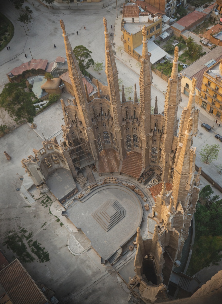 L'absis de la Sagrada Família, el 1930.