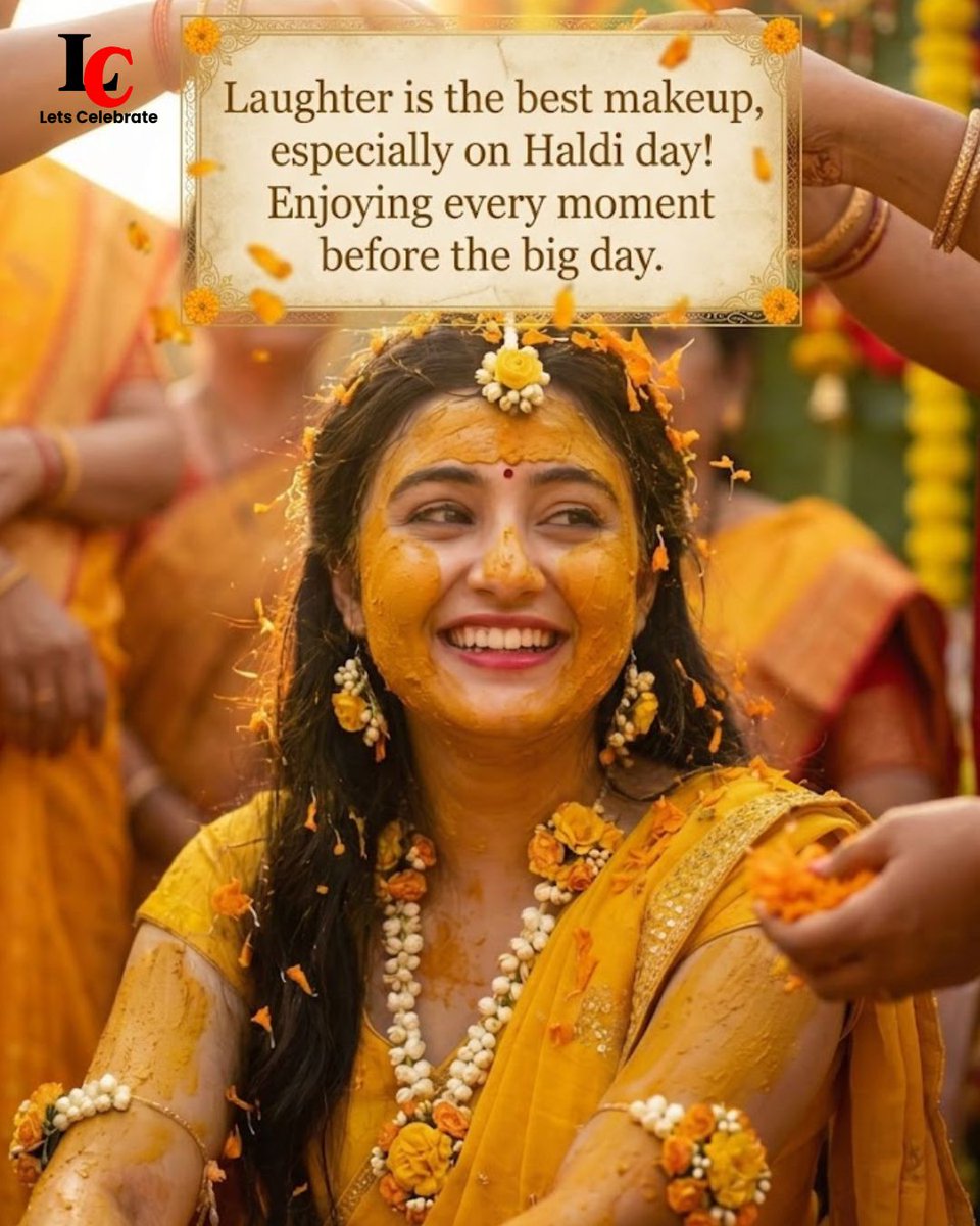 letscelebr6129's tweet image. Glowing from the inside out! 🌸 Surrounded by marigold petals and pure love, getting that perfect pre-wedding radiance. Every detail is special, and every moment is pure joy. Soaking it all in. 💛
festive #weddingcrew #friendship #laughter #joy #happiness #haldiVibes #yellow