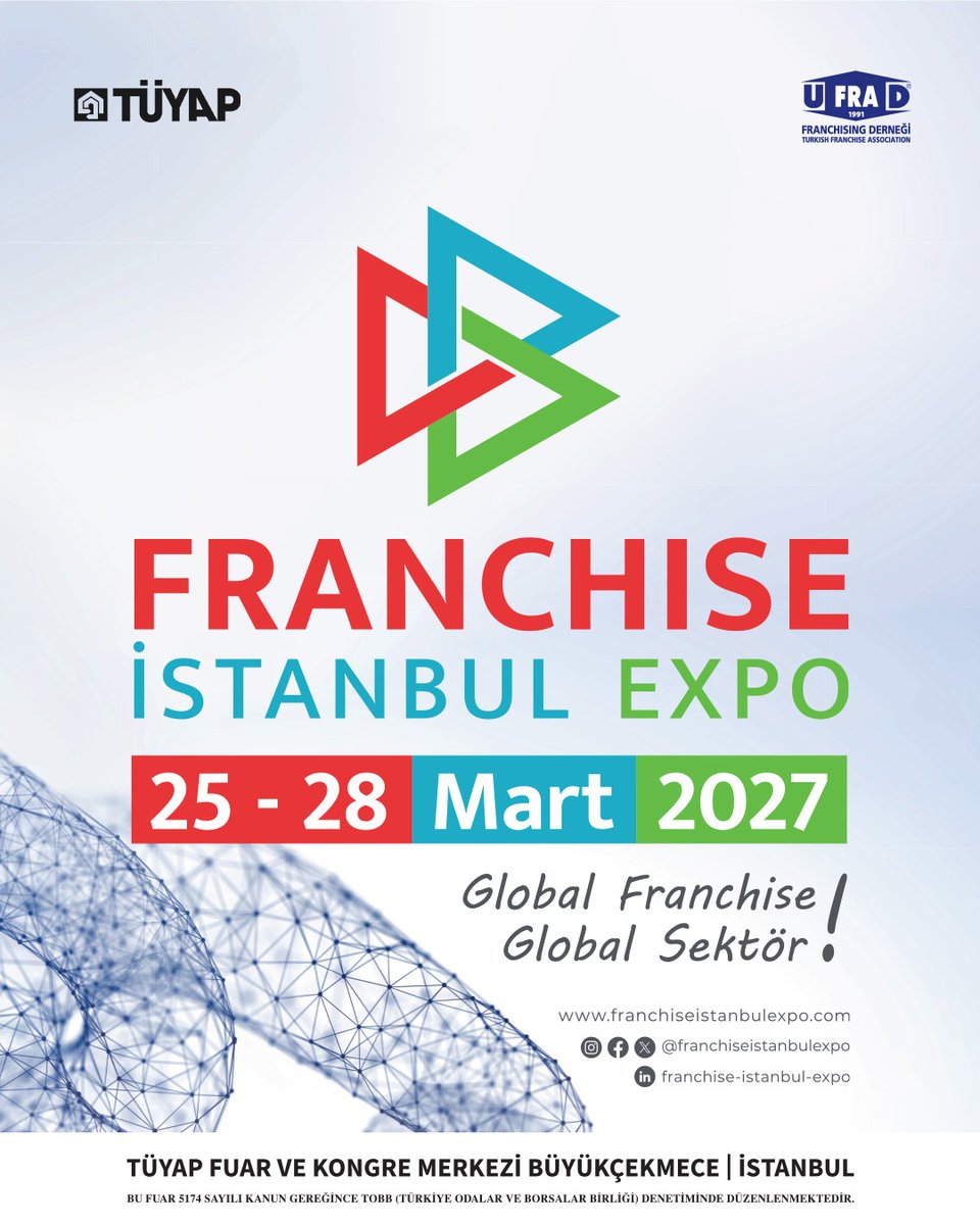 Franchise İstanbul Expo 2026’yı güçlü marka katılımı, yüksek nitelikli iş bağlantıları ve uluslararası ölçekte kurulan stratejik iş birlikleriyle başarıyla tamamladık.

Fuar süresince ortaya çıkan etkileşim ve iş hacmi, franchising ekosistemimizin sürdürülebilir++