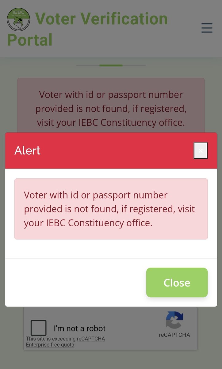 kafangi's tweet photo. Glad you posted this, I went to confirm whether I was on their system, and I got the same message. I did register the other day, so something isn’t adding up. https://t.co/eHVrdBf6aa